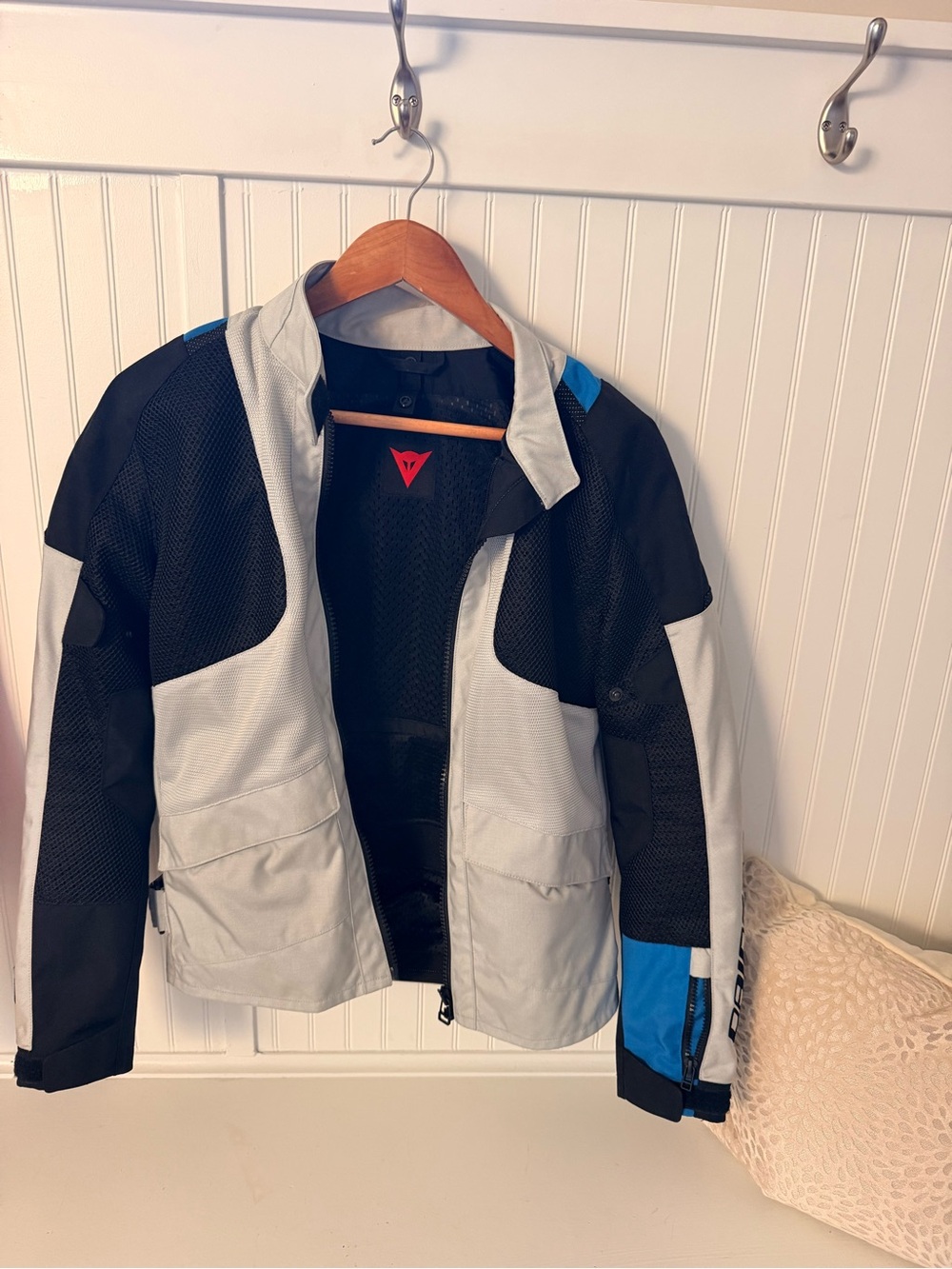 Dainese Motorcycle Jacket in Black, Light Gray & Blue 
Authentic